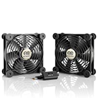 AC Infinity MULTIFAN S7, Quiet Dual 120mm USB Fan, UL-Certified for Receiver DVR Playstation Xbox Computer Cabinet…