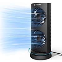 Dr. Prepare Tower Fan Oscillating Fan, Portable Desk Fan with 3-Speed Options, Dual Air Circulation, 110° Oscillation, 3…