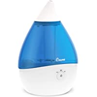 Crane Droplet Ultrasonic Cool Mist Humidifier, 0.5 Gallon, 250 Sq Ft Coverage, Optional Vapor Pad Slot, Air Humidifier…