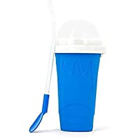 DIY 2022 Magic Slushy Maker Icee blue Cup , Travel Portable Double Layer for Ice Cream ,Smoothie MilkShakes Summer…