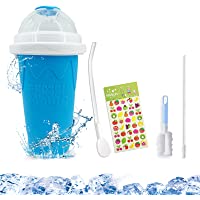 Slushie Maker Cup,Magic Quick Frozen Smoothies Cup Cooling Cup,Double Layer With lid Squeeze Cup Slushy Maker,with a cup…
