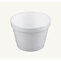 Mr Miracle 4 Ounce Foam Cup with Vented Lid in White. Hot and Cold Foods. For Ice Cream, Yogurt, Soup, Sauce, Takeout…