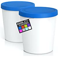 BALCI - Premium Ice Cream Containers (2 Pack - 1 Quart Each) Perfect Freezer Storage Tubs with Lids for Ice Cream…
