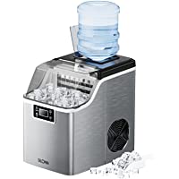 Silonn Countertop Ice Cube Ice Makers, 45lbs Per Day, Auto Self-Cleaning, 24 Pcs Ice Cubes in 13 Min, 2 Ways to Add…