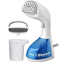 PurSteam 1400-Watt Steamer for Clothes, Wrinkle Remover, Fast Heat-up, Large Detachable Water Tank, Exact Measure Filler…