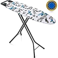 Bartnelli Ironing Board Made in Europe | Iron Board with 3 Layer Cover Pad, Height Adjustable, Safety Iron Rest, 4 Leg…