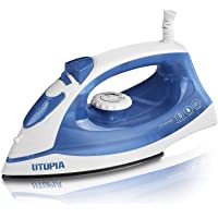 Utopia Home Steam Iron for Clothes with Nonstick Soleplate - 1200 Watt Lightweight Travel Iron - Clothes Iron with 360…