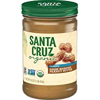 Santa Cruz Organic Peanut Butter, Dark Roasted - Creamy, 16 Ounce (Pack of 1)