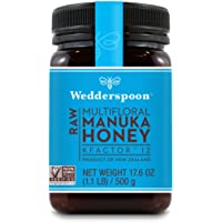 Wedderspoon Raw Premium Manuka Honey, Unpasteurized, Non-GMO Superfood, 17.6 oz