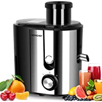 HERRCHEF Juicer Machines, 600W Juice Extractor with 3'' Big Mouth Feed Chute, Anti-drip Compact Juicer Machines…