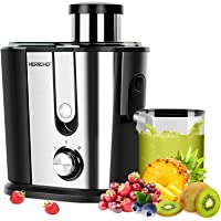 Juicer Machines, HERRCHEF 600W Juice Extractor with 3'' Wide Mouth, 2 Speed Stainless Steel Compact Centrifugal Juicer…