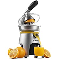 Eurolux Die Cast Stainless Steel Electric Citrus Juicer Squeezer, for Orange, Lemon, Grapefruit | 300 Watts of Power…