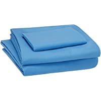 Amazon Basics Kid's Sheet Set - Soft, Easy-Wash Lightweight Microfiber - Twin, Azure Blue