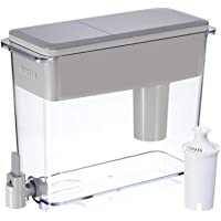 Brita Extra Large 18 Cup Filtered Water Dispenser with 1 Standard Filter, Made without BPA, UltraMax, Gray