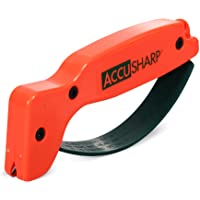 AccuSharp Knife & Tool Blaze Orange Sharpener - Diamond-Honed Tungsten Carbide Rust-Free Sharpener Quickly Sharpen…