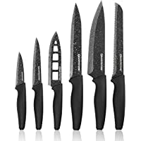 Nutriblade 6 PC Knife Set by Granitestone, Professional Kitchen Chef’s Knives with Ultra Sharp Stainless Steel Blades…