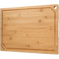 Hiware Extra Large Bamboo Cutting Board for Kitchen, Heavy Duty Wood Cutting Board with Juice Groove, 100% Organic…