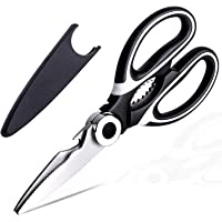 Kitchen shears with Cover,Multipurpose Utility Stainless Steel Heavy Duty scissors for Kitchen, Chicken, Poultry, Fish…
