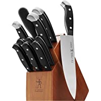 Henckels, Statement 12-pc, Knife Set with Block, Chef Knife, Bread Knife, Knife Sharpener, Steak Knife Set