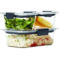 Rubbermaid Brilliance Leak-Proof Food Storage Containers with Airtight Lids, Set of 3 (6 Pieces Total) | BPA-Free…