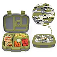 Bentgo Kids Prints (Camouflage) - Leak-Proof, 5-Compartment Bento-Style Kids Lunch Box – Ideal Portion Sizes for Ages 3…