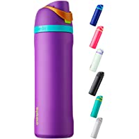 Owala FreeSip Insulated Stainless Steel Water Bottle with Straw for Sports and Travel, BPA-Free, 24-Ounce, Hint of Grape