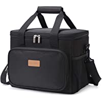 Lifewit Large Lunch Bag 24-Can (15L) Insulated Lunch Box Soft Cooler Cooling Tote for Adult Men Women, Black
