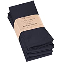 Ruvanti Black Cloth Napkins 12 Pack 18 X 18 Inches Black Linen Napkins - Soft,Durable,Comfortable &Reusable Poly Cotton…