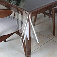 Clear Vinyl Tablecloth Protector Waterproof/Oil-Proof Plastic Square Transparent Sheet Table Cover 54X54 Inch