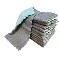 kimteny 12 Pack Kitchen Cloth Dish Towels, Premium Dishcloths, Super Absorbent Coral Velvet Dishtowels, Nonstick Oil…
