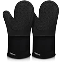 Silicone Oven Mitts, Durable sungwoo Heat Resistant Oven Gloves with Quilted Liner Non-Slip Textured Grip Perfect for…