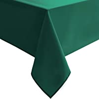 Hiasan Square Tablecloth - Waterproof Washable Polyester Table Cloth for Dining Room Birthday Party, Emerlad Green, 30 x…