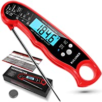KULUNER TP-01 Waterproof Digital Instant Read Meat Thermometer with 4.6” Folding Probe Backlight & Calibration Function…