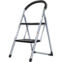 Brookstone BKH1321 2-Step Folding Ladder with Soft Grip, Easy to Carry Around The House, Extra Wide, Holds up to 330…