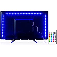 Led Strip Lights 6.56ft for 40-60in TV, PANGTON VILLA USB LED TV Backlight Kit with Remote - 16 Color 5050 LEDs Bias…