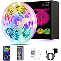 50ft Led Strip Lights, Leeleberd Music Sync Color Changing Led Light Strips, App Control and Remote, Led Lights for…