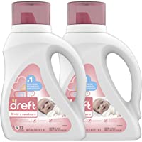 Dreft Stage 1: Newborn Hypoallergenic Liquid Baby Laundry Detergent (HE), Natural for Baby, Newborn, or Infant, 64 Total…