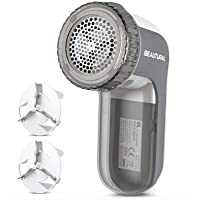 BEAUTURAL Fabric Shaver and Lint Remover, Sweater Defuzzer with 2-Speeds, 2 Replaceable Stainless Steel Blades, Battery…