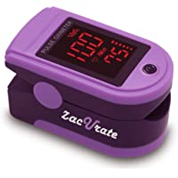 Zacurate Pro Series 500DL Fingertip Pulse Oximeter Blood Oxygen Saturation Monitor with Silicon Cover, Batteries and…