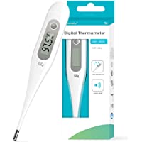 Thermometer for Adults, Oral Thermometer for Fever, Thermometer with Fever Alert, Memory Recall, C/F Switchable, Rectum…