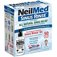 NeilMed Sinus Rinse - A Complete Sinus Nasal Rinse Kit, 50 count (Pack of 1)