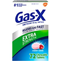 Gas-X Extra Strength Chewable Gas Relief Tablets with Simethicone 125 mg, Cherry - 72 Count