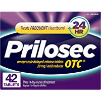 Prilosec OTC, Omeprazole Delayed Release, Acid Reducer, Treats Frequent Heartburn for 24 Hour Relief*, #1 Doctor…