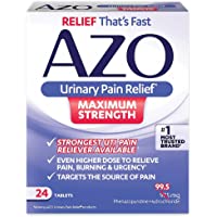 AZO Urinary Pain Relief Maximum Strength | Fast relief of UTI Pain, Burning & Urgency | Targets Source of Pain | #1 Most…