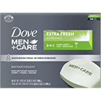 Dove Men+Care Bar 3 in 1 Cleanser for Body, Face, and Shaving to Clean and Hydrate Skin Extra Fresh Body and Facial…