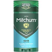 Mitchum Antiperspirant Deodorant Stick for Men, Triple Odor Defense Invisible Solid, 48 Hr Protection, Dermatologist…