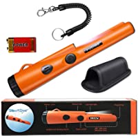 Pinpoint Metal Detector Pinpointer - Fully Waterproof with Orange Color Include a 9V Battery 360 Search Treasure…