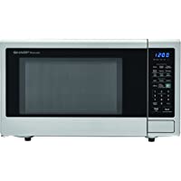SHARP Stainless Steel Carousel 1.8 Cu. Ft. 1100W Countertop Microwave Oven (ISTA 6 Packaging), Cubic Foot, 1100 Watts