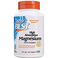 High Absorption Magnesium Glycinate Lysinate, 100% Chelated, Non-GMO, Vegan, Gluten & Soy Free, 100 mg, 240 Tablets, 1…