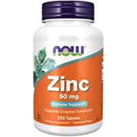 Now Foods Zinc Gluconate, White, Unflavored, 250 Count